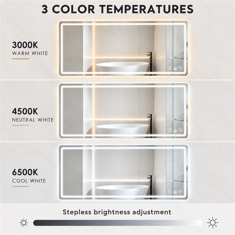Radar Sensor LED Bathroom Mirror Series – 20 Sizes Available