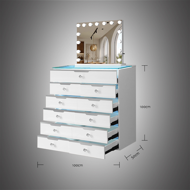 Glamorous Imperial Royal Eleven-Drawer Vanity  DZ-DT-007-RGB