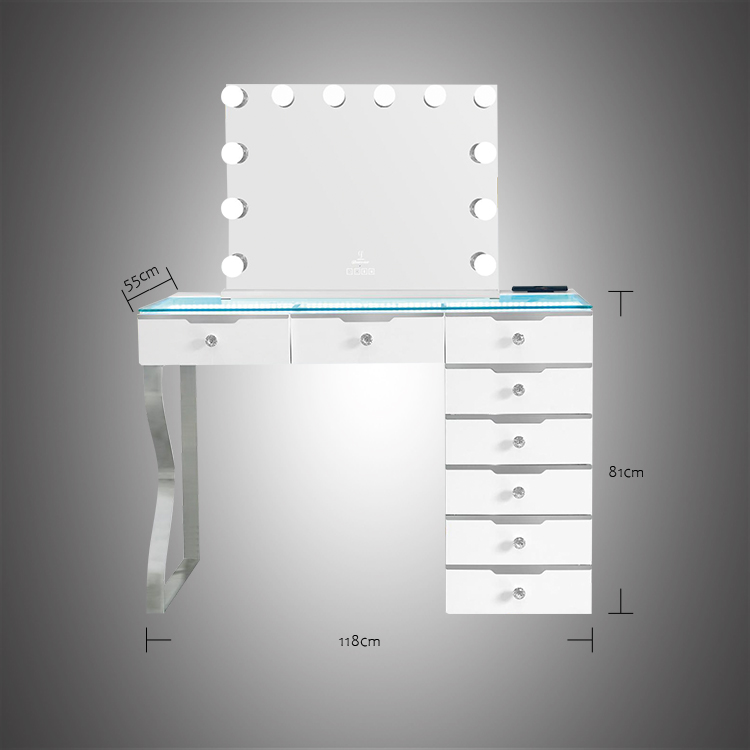 Glamorous Empress Eight-Drawer Vanity DZ-DT-005-WC-RGB