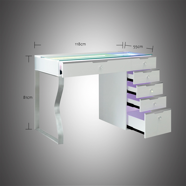 Glamorous Six-Drawer Vanity  DZ-DT-003-WC-RGB